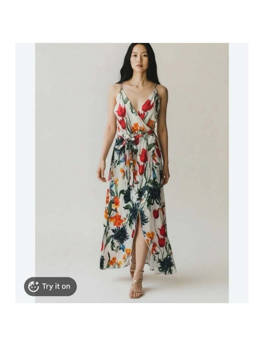 Alice + Olivia Floral Burnout Midi Dress